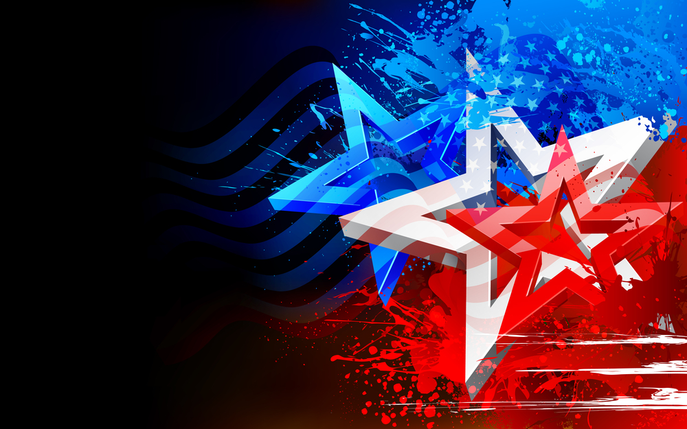 Abstract American Flag Background